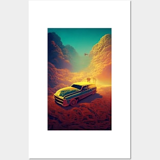 Sunset Canyon Car Posters and Art